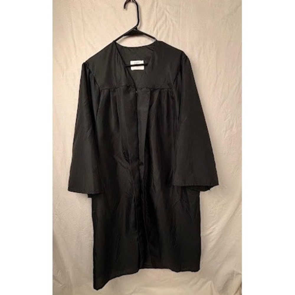 Jostens Graduation Gown Black Matte Academic Robe MD3895113R Size 5'4"-5'6"